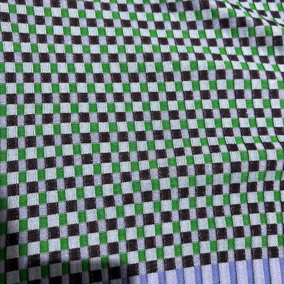 Talbots Blue & Green Checkered Knit Top - Picture 6 of 6